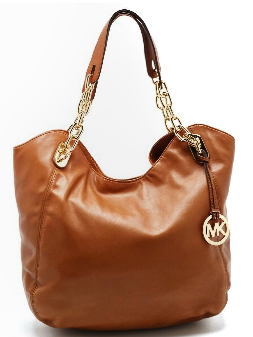 Michael Kors Chestnut Leather Large Lilly Tote
